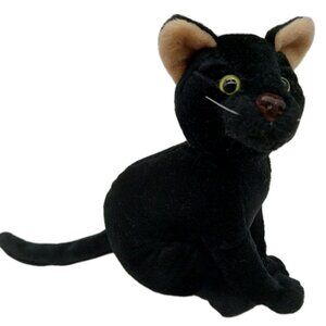 Dream Play Black Kitten Cat Beanbag Plush 7" Stuffed Vintage Halloween